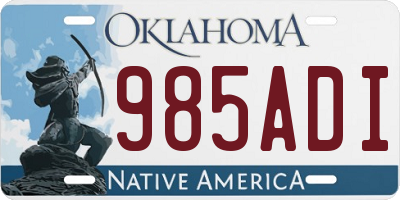 OK license plate 985ADI