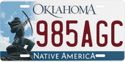 OK license plate 985AGC