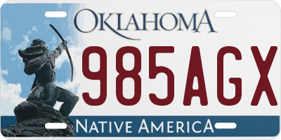 OK license plate 985AGX