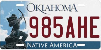 OK license plate 985AHE