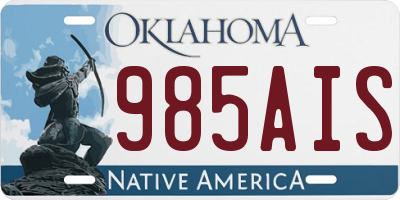 OK license plate 985AIS