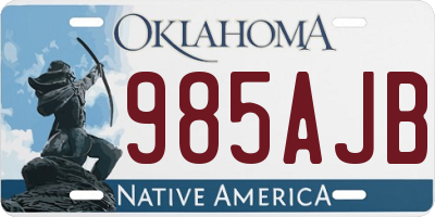 OK license plate 985AJB