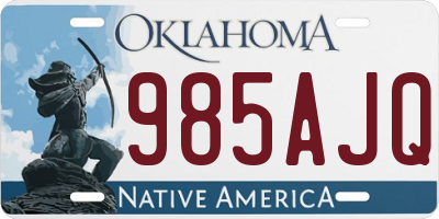 OK license plate 985AJQ