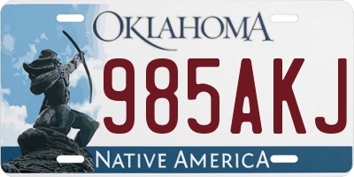 OK license plate 985AKJ