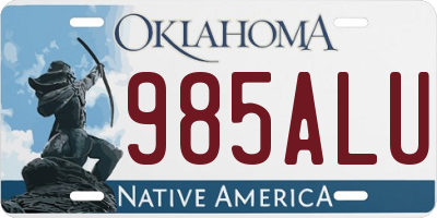 OK license plate 985ALU