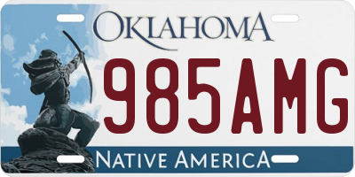 OK license plate 985AMG