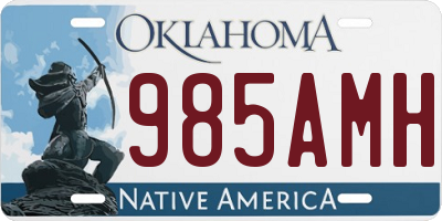 OK license plate 985AMH