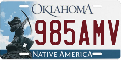 OK license plate 985AMV