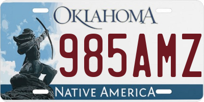 OK license plate 985AMZ