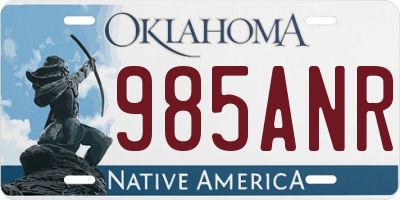 OK license plate 985ANR