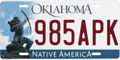 OK license plate 985APK