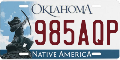 OK license plate 985AQP