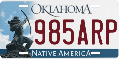 OK license plate 985ARP