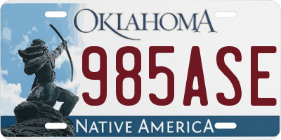 OK license plate 985ASE
