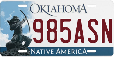 OK license plate 985ASN