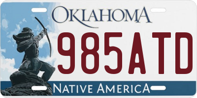 OK license plate 985ATD