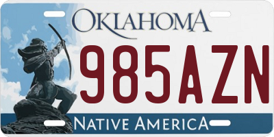 OK license plate 985AZN