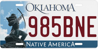 OK license plate 985BNE