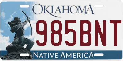 OK license plate 985BNT