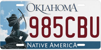 OK license plate 985CBU