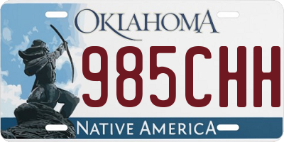 OK license plate 985CHH
