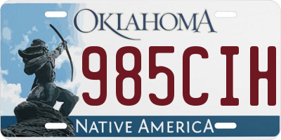 OK license plate 985CIH
