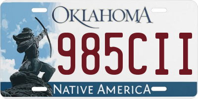 OK license plate 985CII