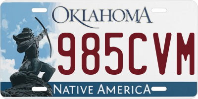 OK license plate 985CVM