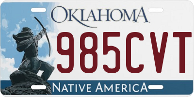 OK license plate 985CVT