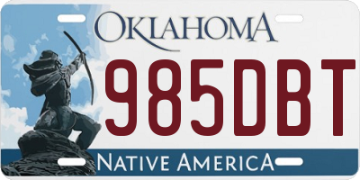 OK license plate 985DBT