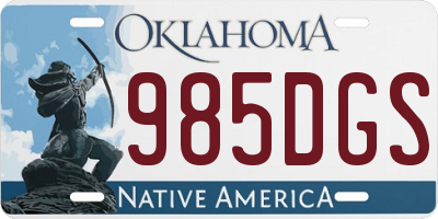 OK license plate 985DGS