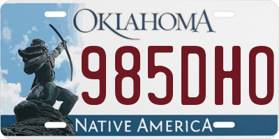 OK license plate 985DHO
