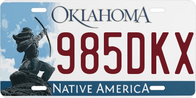 OK license plate 985DKX