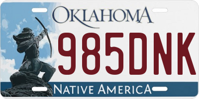 OK license plate 985DNK