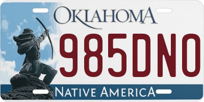 OK license plate 985DNO