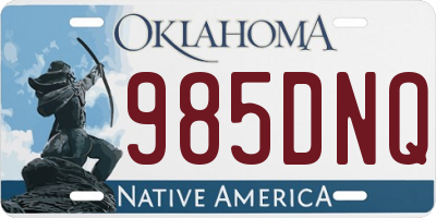 OK license plate 985DNQ
