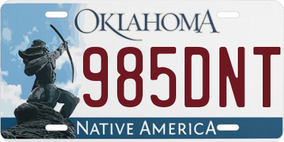 OK license plate 985DNT