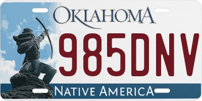OK license plate 985DNV