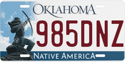 OK license plate 985DNZ