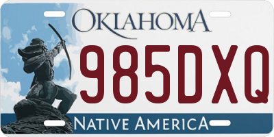 OK license plate 985DXQ