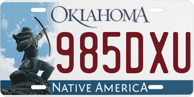 OK license plate 985DXU