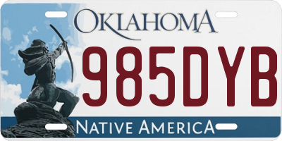 OK license plate 985DYB