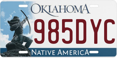 OK license plate 985DYC