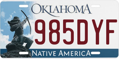 OK license plate 985DYF