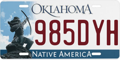 OK license plate 985DYH