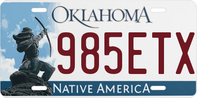 OK license plate 985ETX