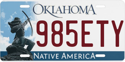 OK license plate 985ETY