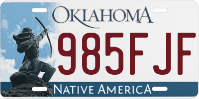 OK license plate 985FJF
