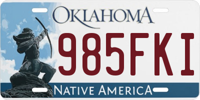 OK license plate 985FKI