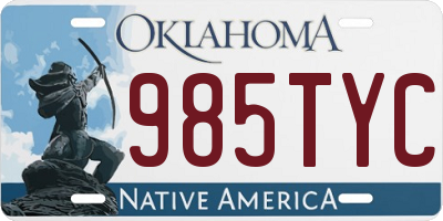 OK license plate 985TYC